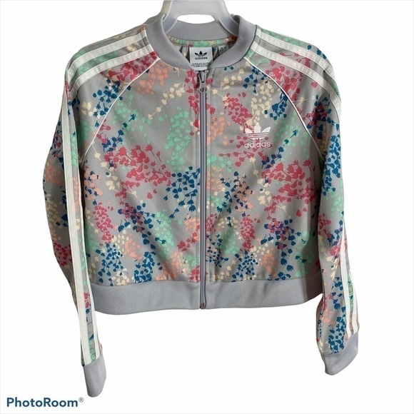 Adidas Originals Big Kids Cropped Track Jacket Small - Picture 1 of 5